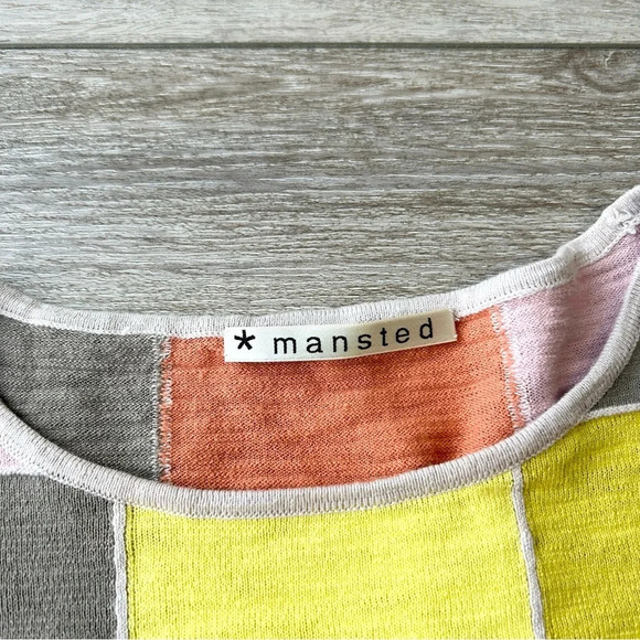 Mansted Ice-tea Lemon Checked Short Sleeve Top - Picture 5 of 13